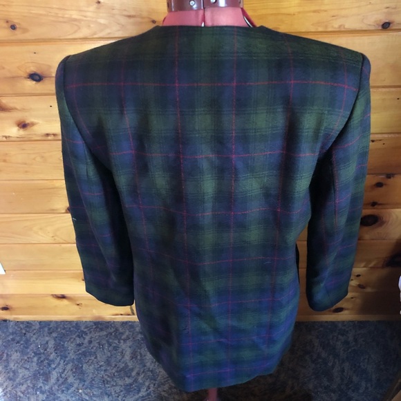 Vintage Laine Wool Plaid Blazer - Picture 8 of 10